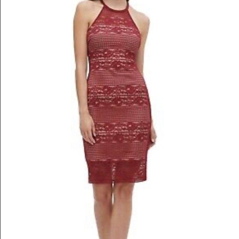 Guess lace illusion dress